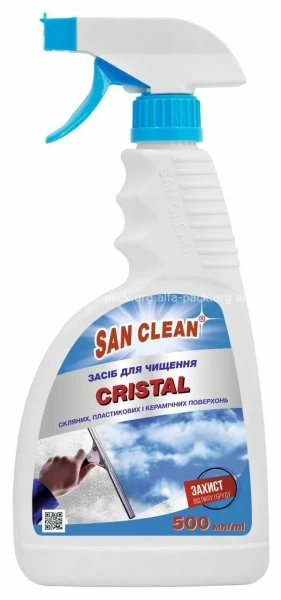 Засіб для дзеркал,скляних поверхонь "Cristal "0,5л. (артикул: 070409018) купити в розділі «Для стекол та дзеркал».